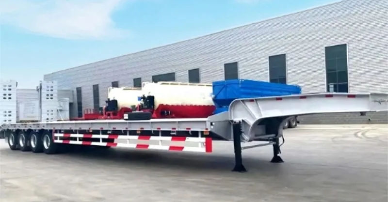 3 Axle Lowboy Gooseneck Semi Trailer