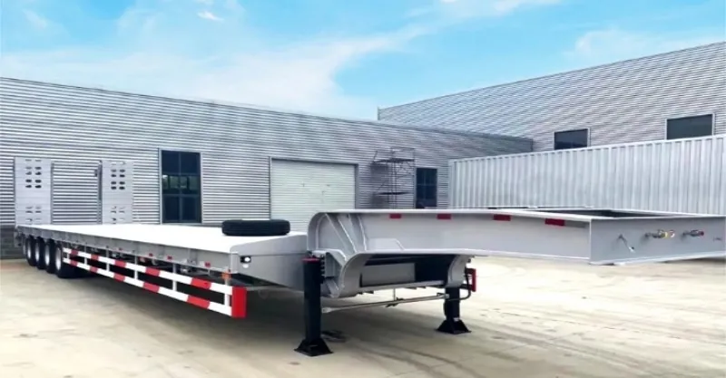 3 Axle Lowboy Gooseneck Semi Trailer