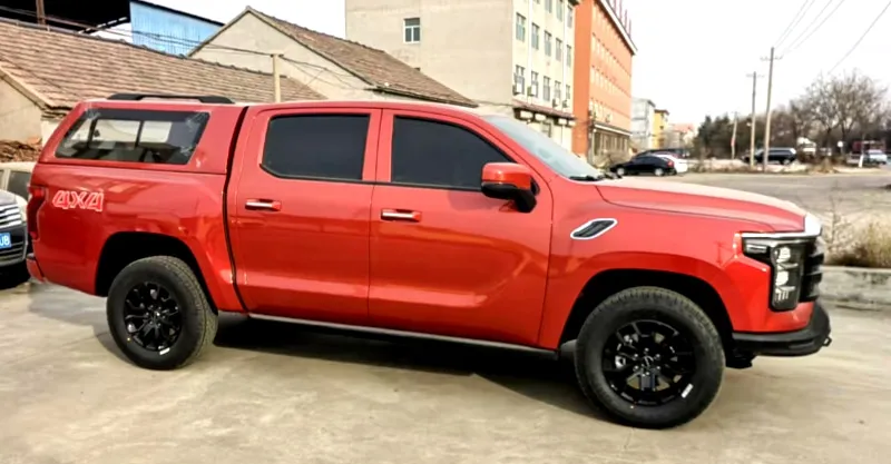 Foton Tunland V7 4x4 Pickup Truck in Flare Red - 48V Hybrid, ZF 8AT, Full-Size Double Cab