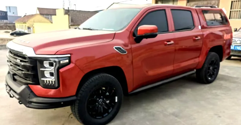 Foton Tunland V7 4x4 Pickup Truck in Flare Red - 48V Hybrid, ZF 8AT, Full-Size Double Cab