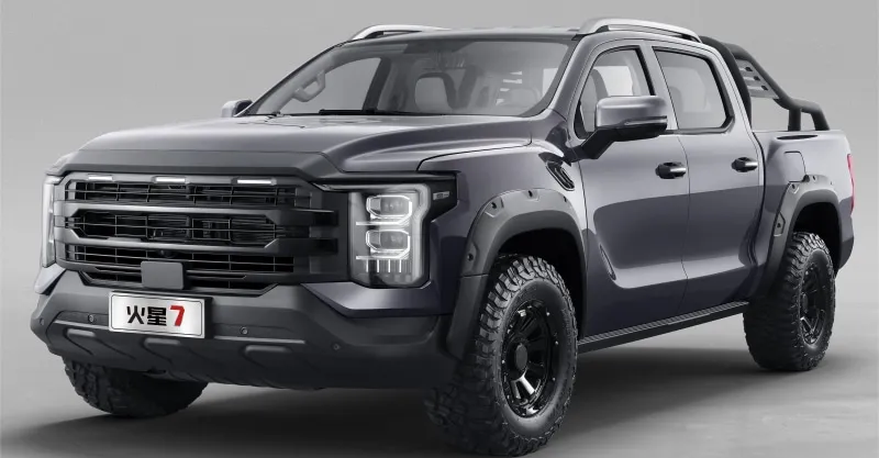 Foton Tunland V7 Luxury Edition Black - 2.0T Diesel Hybrid 4WD Pickup with Rear Bed Enclosure