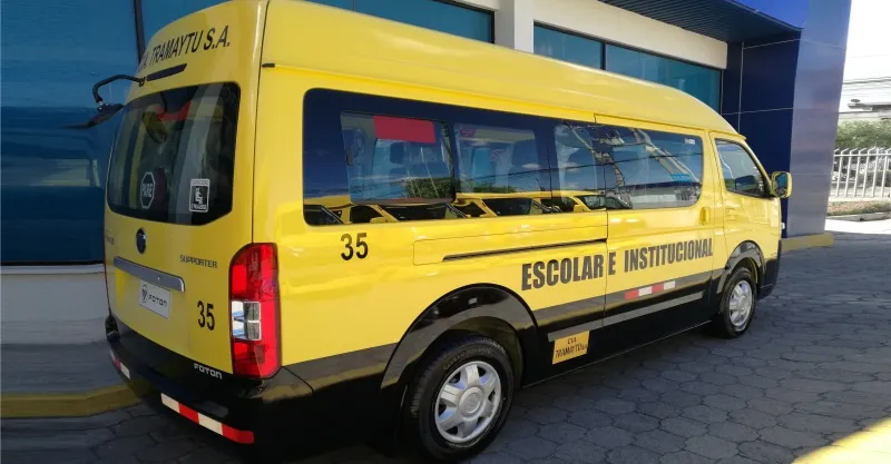 Foton View G7 School Bus (Yellow): Safe 15-19 Seater Student Van