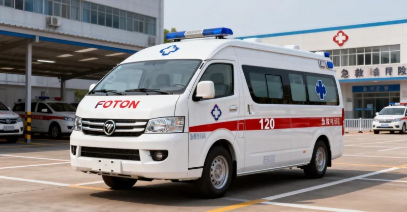 Foton View CS2 Wide Body Ambulance: Reliable Diesel/Petrol Patient Transport Van