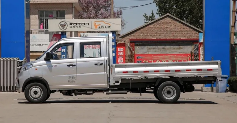 Foton Xiangling V Crew Cab Mini Truck | Double Row Flatbed Cargo