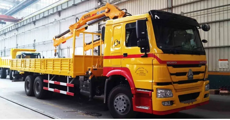 HOWO 6x4 Boom Truck Yellow | Site Ready 10T
