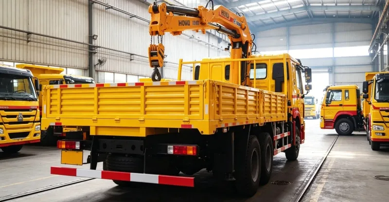 HOWO 6x4 Boom Truck Yellow | Site Ready 10T