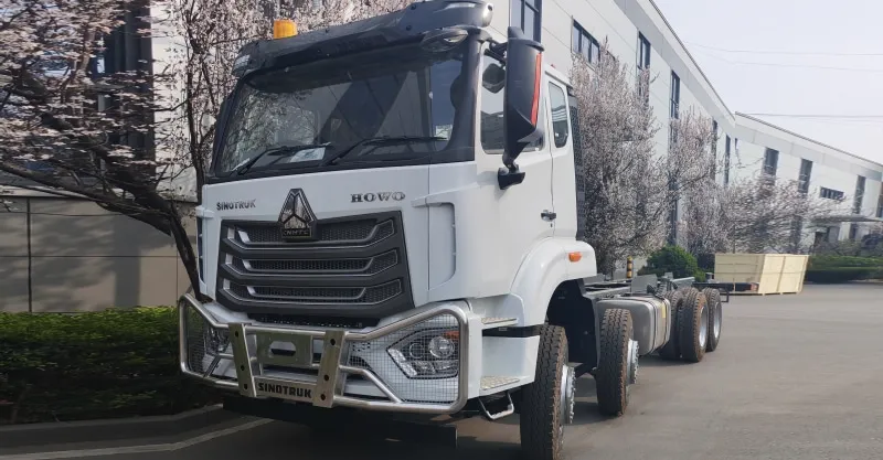 SINOTRUK HOWO NX 8x4 Cargo Chassis | 8.5m White Heavy-Duty Truck Base